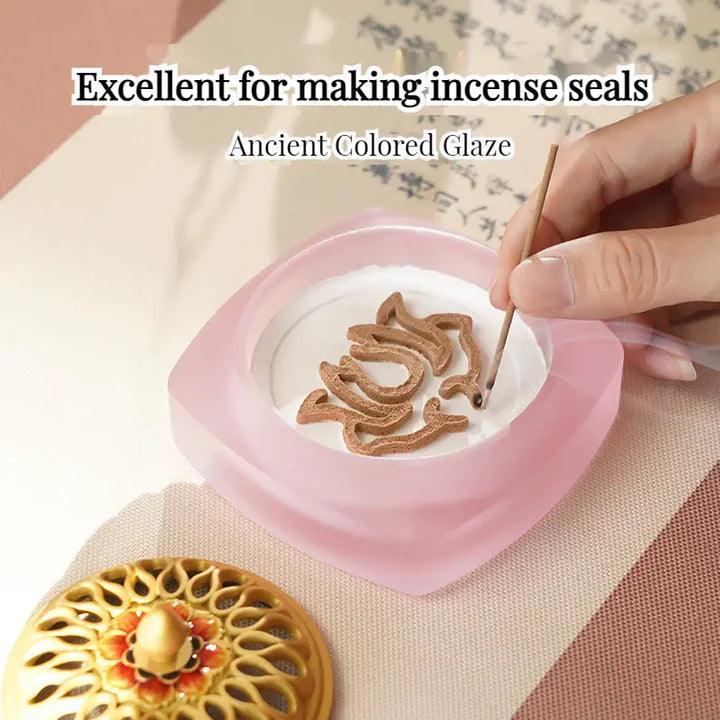 Candy-Colored Glazed Brass Incense Burner