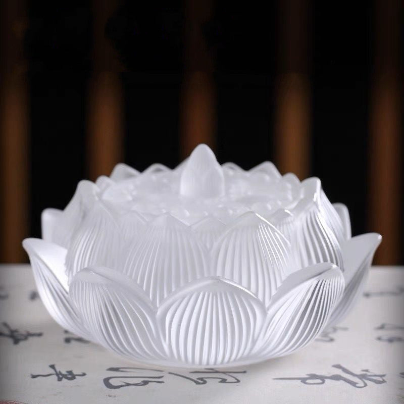 Fog White Lotus Incense Burner for Meditation and Air Purification